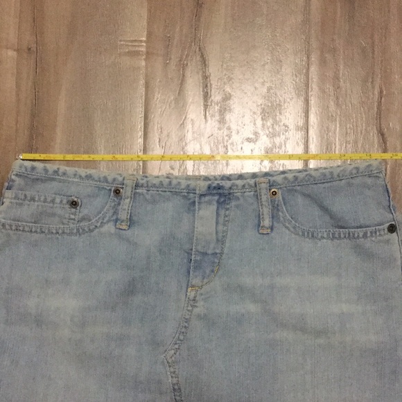 Express jean skirt with silk trim - Vintage - Picture 7 of 8